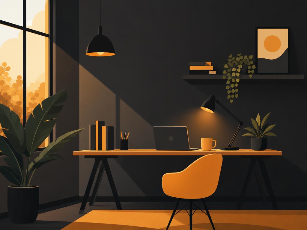 Flat vector illustration of stacked task cards or admin checklist items with a subtle downward energy curve, warm orange