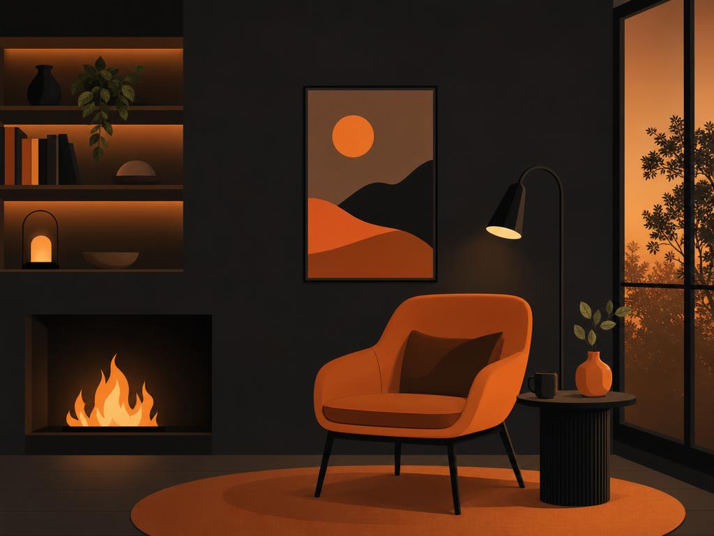 Flat-vector illustration of an email inbox icon with a simple clock overlay showing a 24-hour arc, warm amber and orange